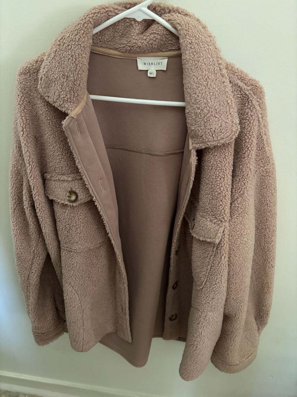 Wishlist Teddy Fleece Button-Up Shacket Jacket